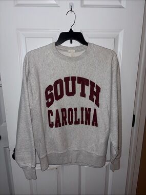 Champion Gray Crewneck Sweatshirt with Maroon South Carolina Graphic